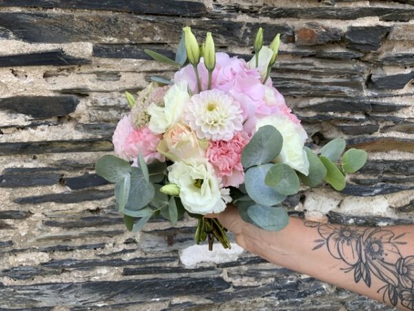 Bouquet de mariée rose poudrée – Image 3
