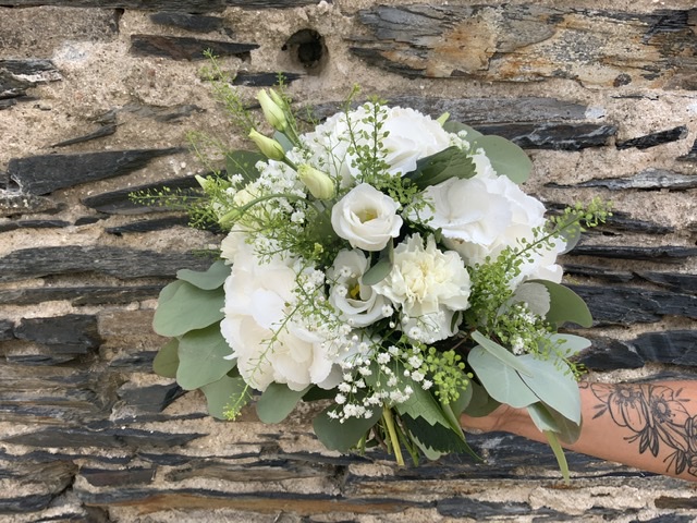 Bouquet de mariée blanc - Adelys Fleurs
