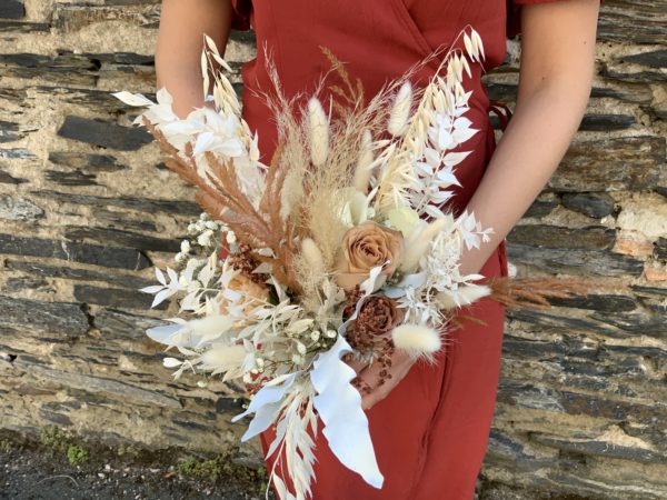 Bouquet de mariée terracotta