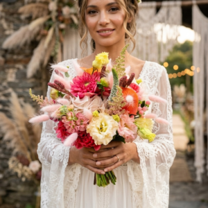 Bouquet de mariée bohème chic