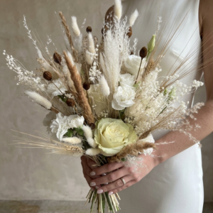 Bouquet de mariée fleurs séchées et naturelles